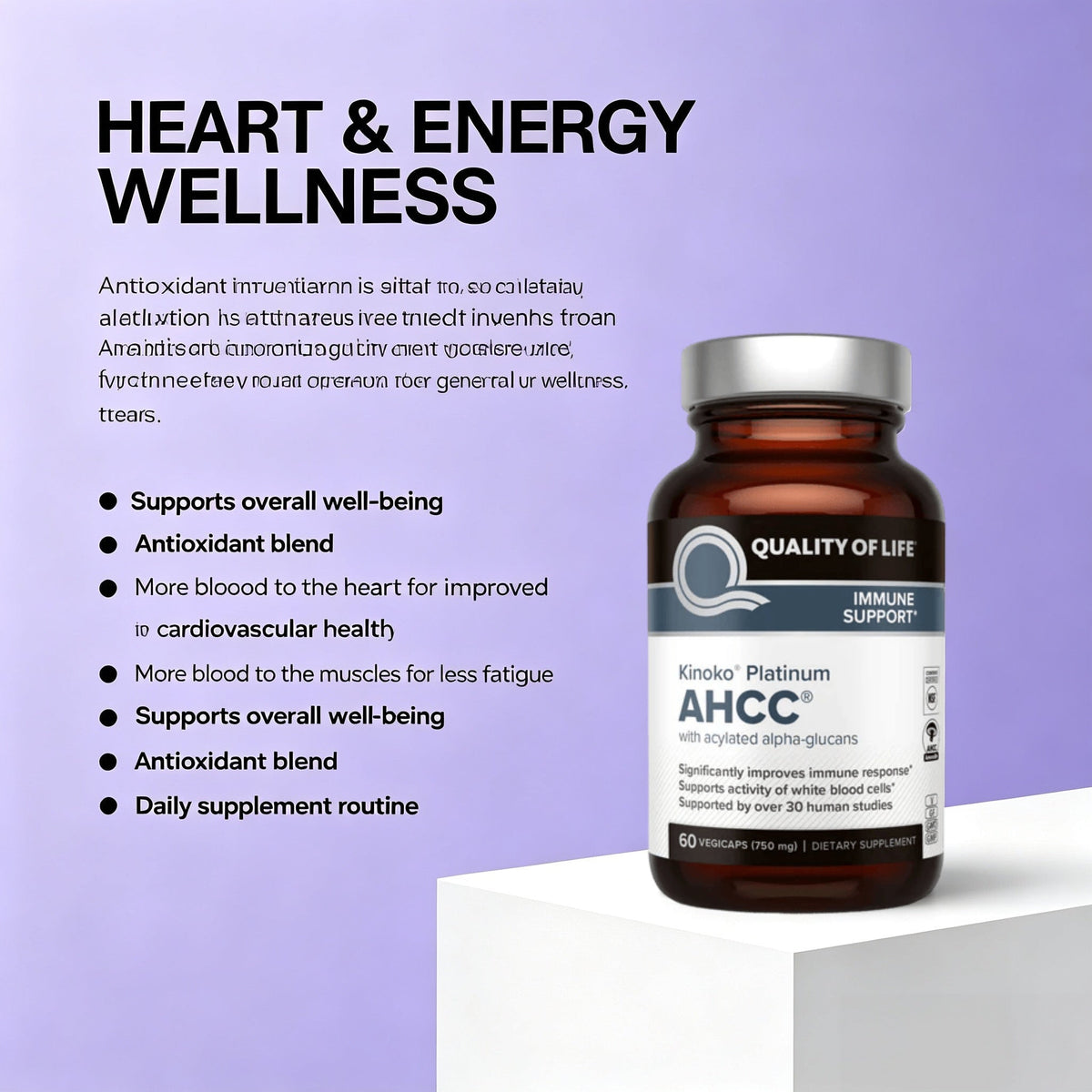 AHCC® Platinum - Kinoko® Platinum QUALITY OF LIFE